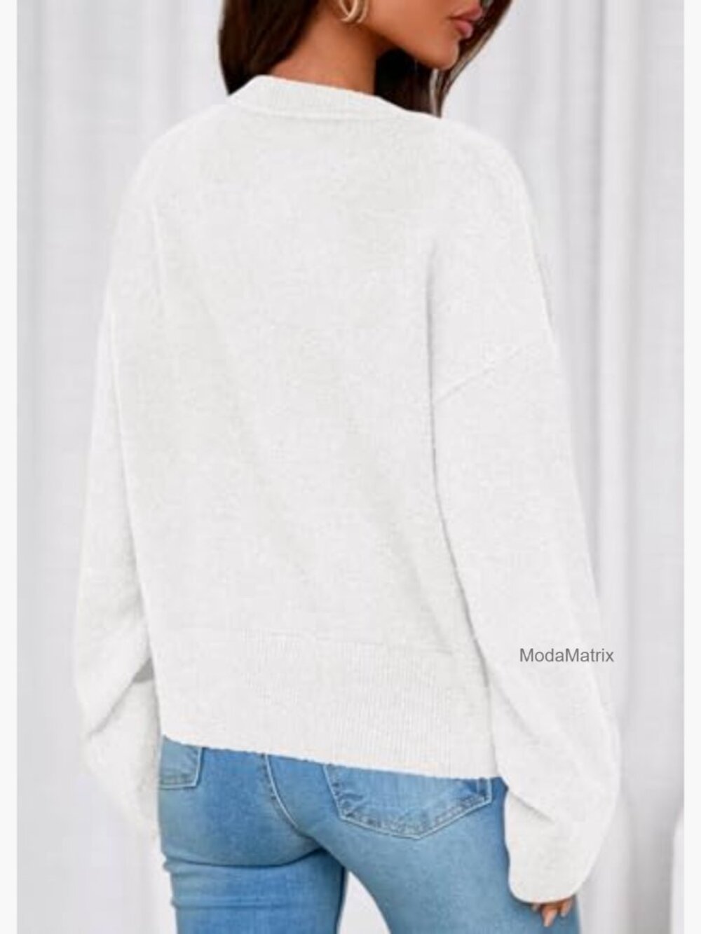 Oversized Puff Long Sleeve Button Up Cardigan Sweater Chunky Casual Fall - Picture 2 of 7